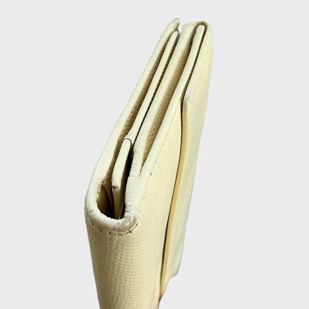 Chanel Cream Caviar Leather Long Wallet CC Logo COA Serial #9725576 - Picture 10 of 16